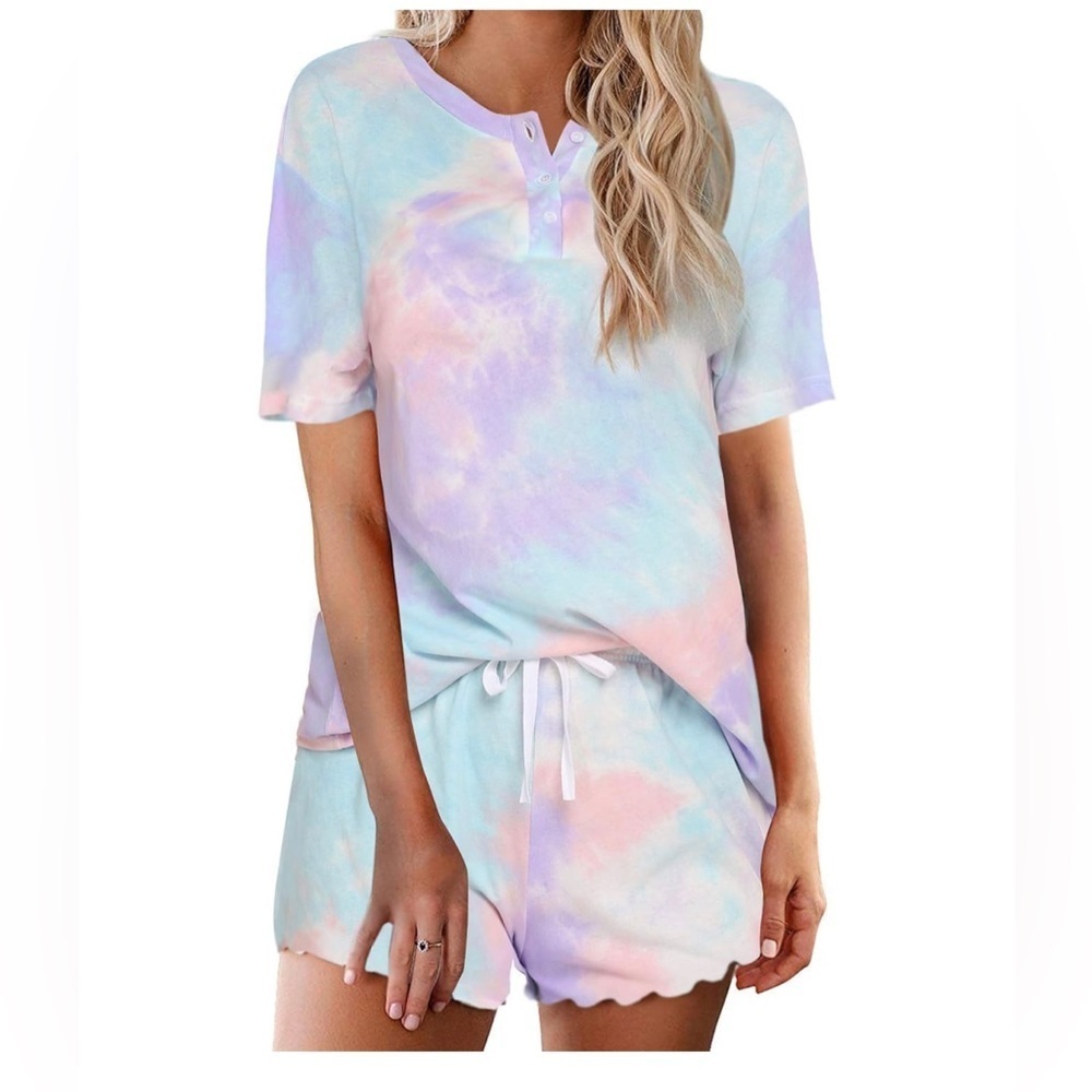 Tie Dye Pajamas Set| Womens Loungewear| Sleepwear 2 Piece Pj Sets